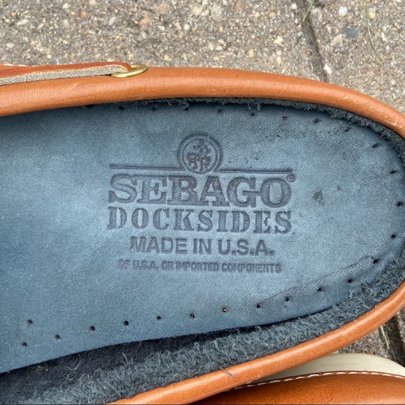 Sebago Dockside Blue Brown slide on 7 M - Picture 6 of 9